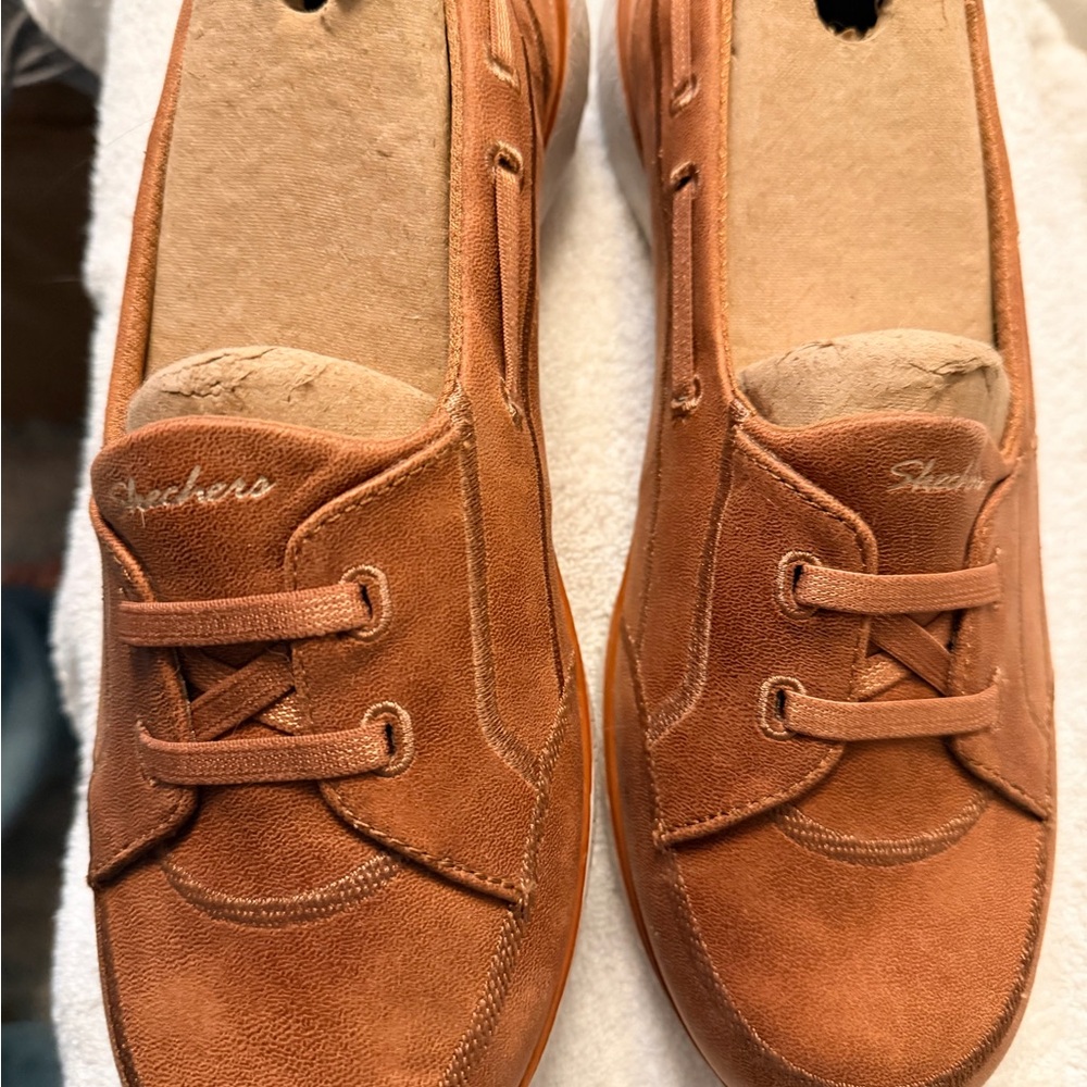 Skechers Rust/Tan Slip-On Casual Sneakers